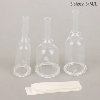 Medical Silicone Male External Catheter - Sterilized Self-Adhesive External Urine Collection Device Sizes S, M & L