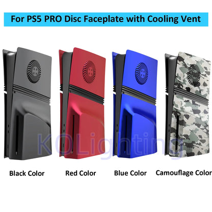 High-Strength ABS Cooling Vent Faceplate – Matte Replacement Shell for PS5 Pro Disc Console