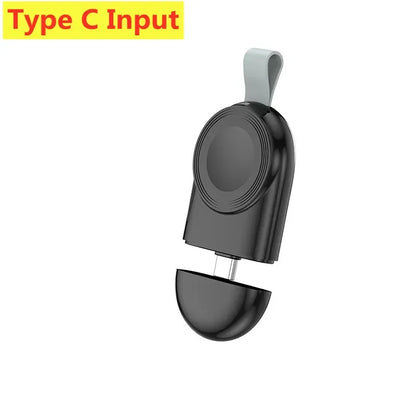 Mini Magnetic Apple Watch Charger - Portable Wireless Charging Dock Cable for Watch Series 8, 7, 6, 5, 4, SE, 3 & 2