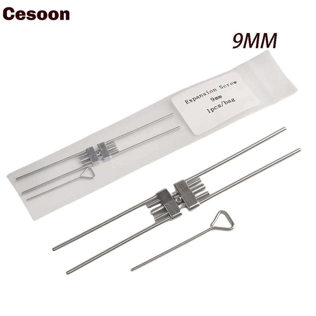 Dental Expansion Screw Ortho Expander – Rapid Palatal Tool with Swivel Keys for Orthodontic Frame (8/9/11/13mm)