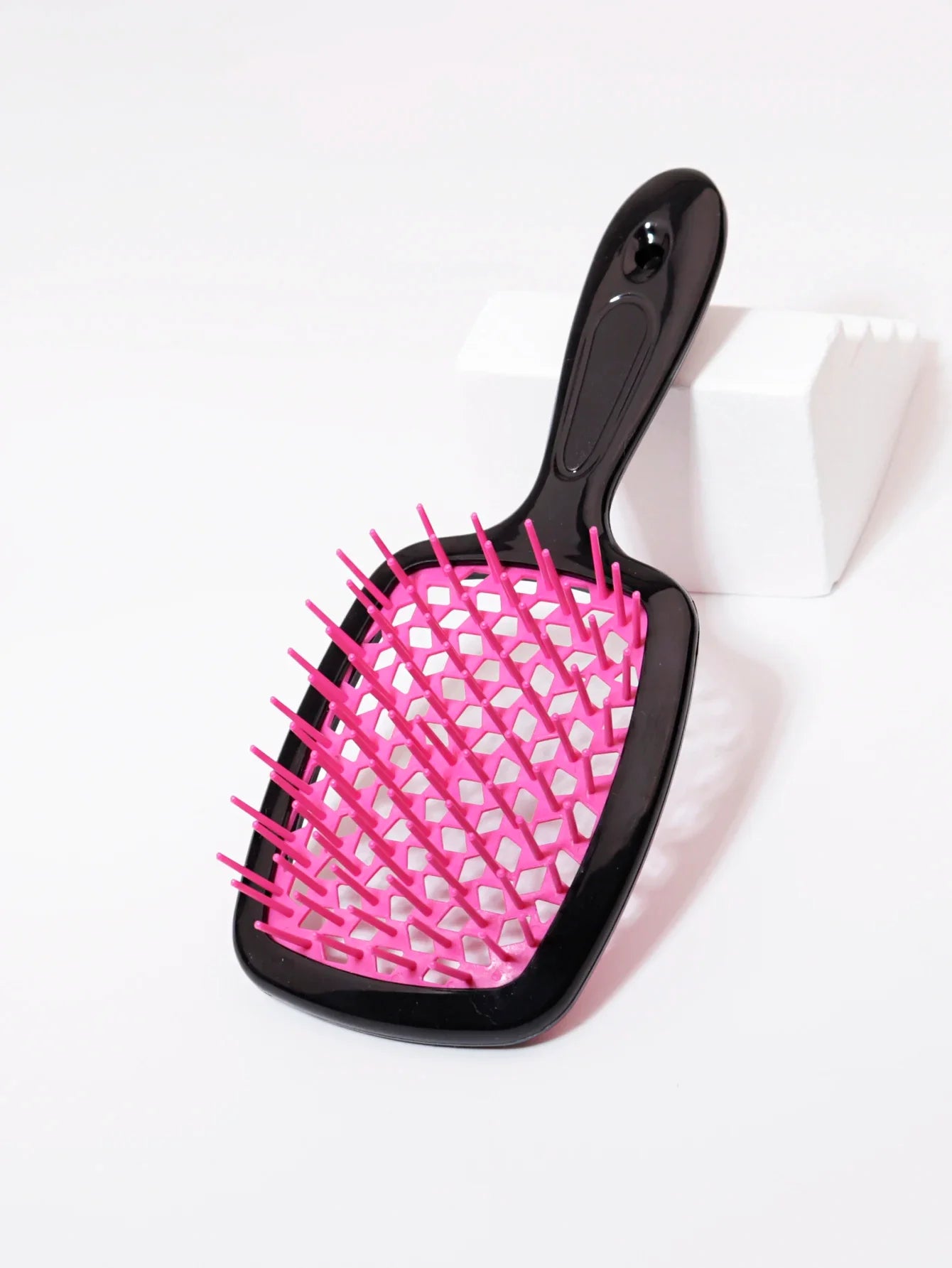 Tangled Hair Combing Massage Brush — Hollow Curly Hair Salon Brush for Real Hair & Wigs