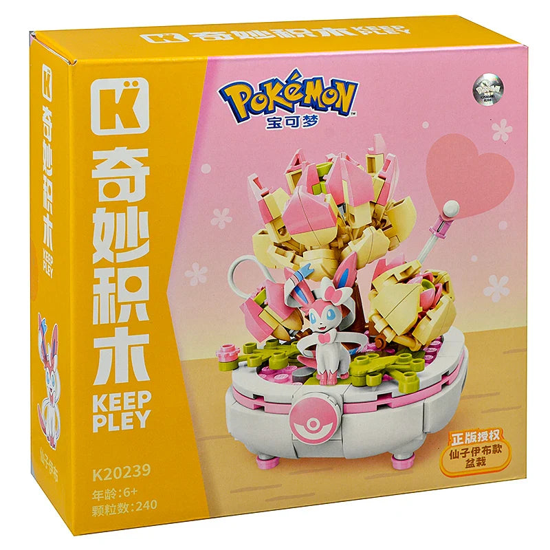 New Anime Pokémon DIY Building Block Toys – Pikachu, Sylveon, Togepi Cartoon Figures for Home Decoration