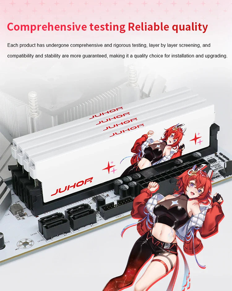 JUHOR DDR4 Gaming RAM – 8GB/16GB 3200MHz-3600MHz Desktop Memory Kit (8GX2/16GX2)