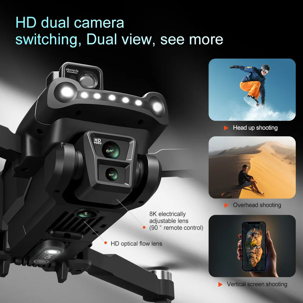 Xiaomi V198GPS Drone with 8K HD Camera – Foldable Brushless Quadcopter with Obstacle Avoidance & Optical ESC Aerial Tech