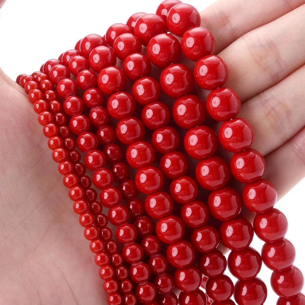 Natural Stone Round Beads 4-12mm Tiger Eye Lava Turquoise Jade for DIY Jewelry Making Bracelet Craft Supplies