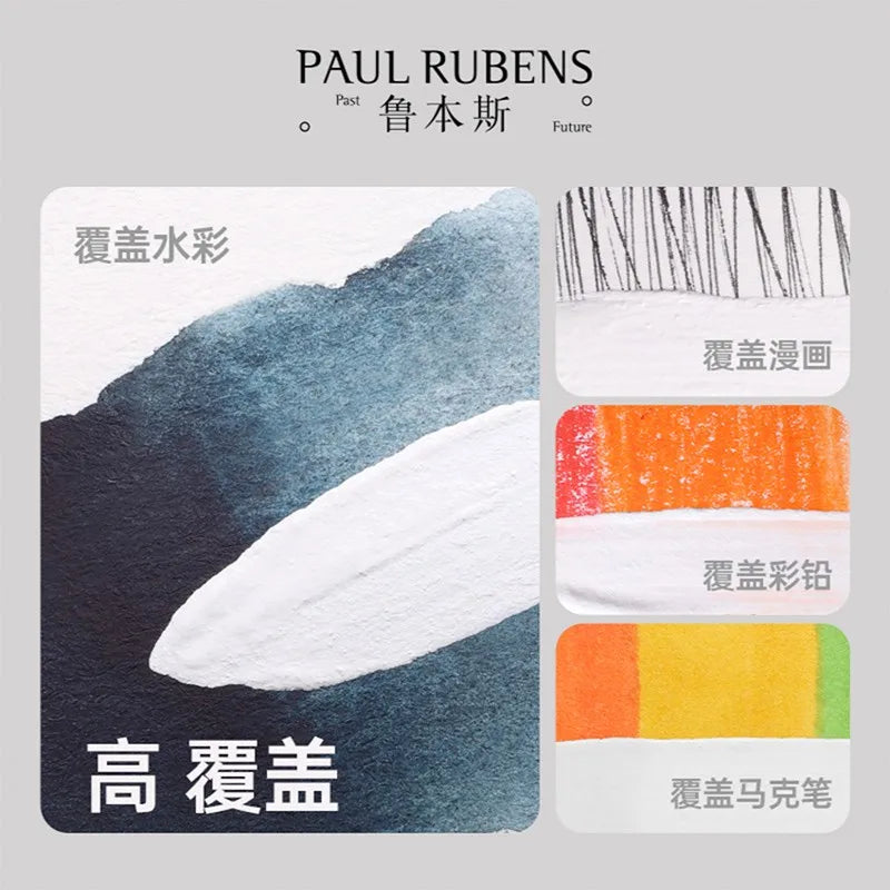 Paul Rubens Cartoonist White Ink 50ml – Highly Opaque Ink for Dip Pen, Brush, Art Lettering, Highlights & Corrections