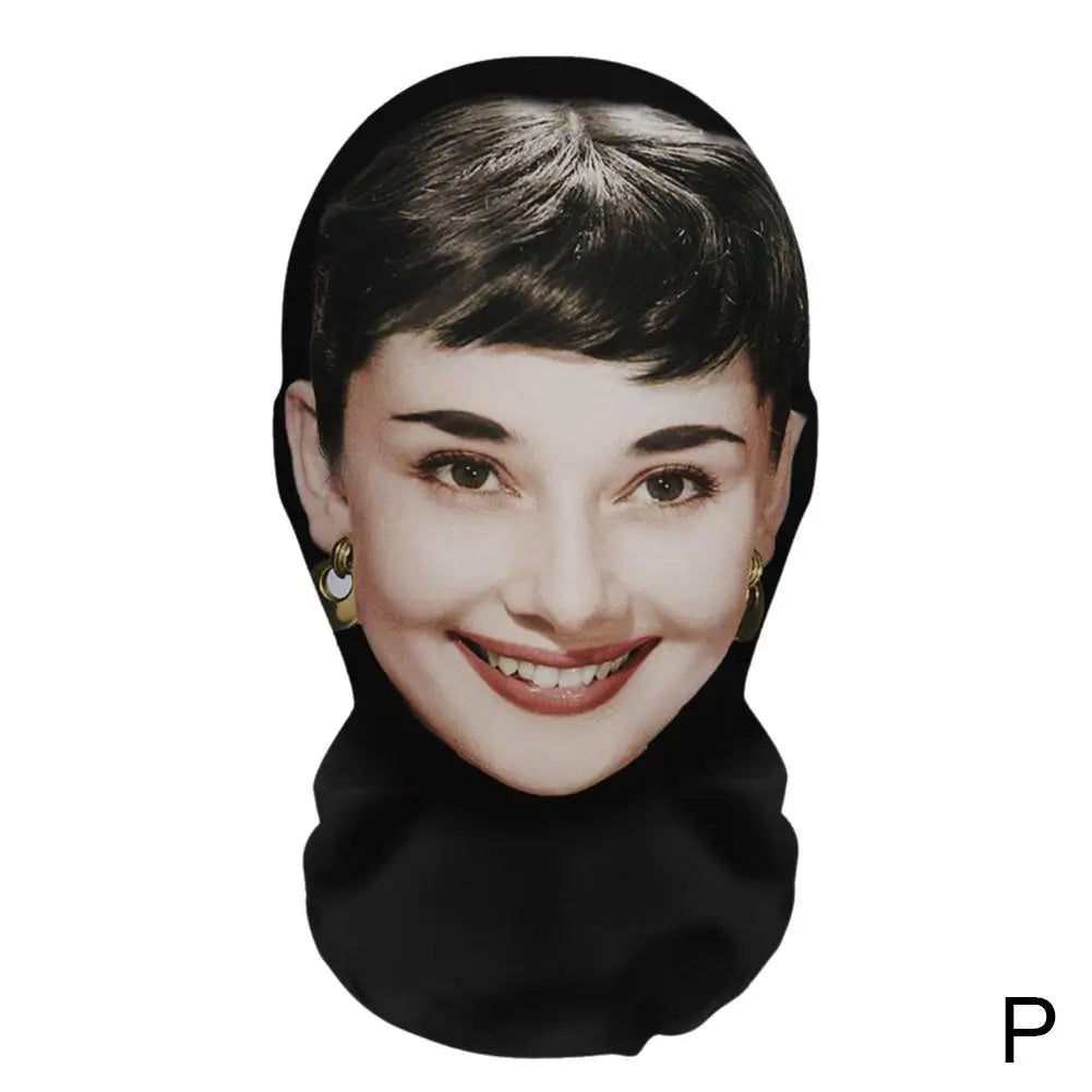 3D Balaclava Mask Hat - Seamless Kanye Face Mask for Pranks, Celebrity Hip Hop Hood Headgear