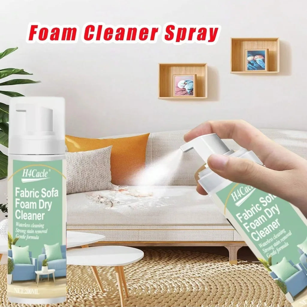 Fabric Sofa Foam Dry Cleaner – Multi-Functional No-Water Stain Remover for Upholstery, Carpet, Curtains & Clothing Care