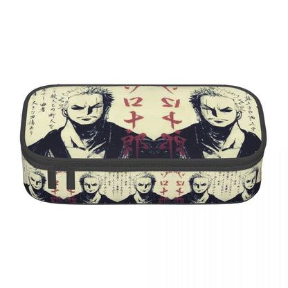 Cute Custom One Piece Pencil Case – Large Capacity Straw Hat Pirates Skull Stationery Bag for Boys & Girls