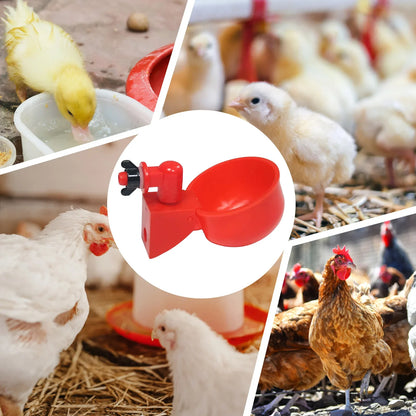 6-36Pcs Automatic Chicken Duck Drinking Cups - Plastic Poultry Farm Water Feeders for Easy Installation and Hassle-Free Drinking