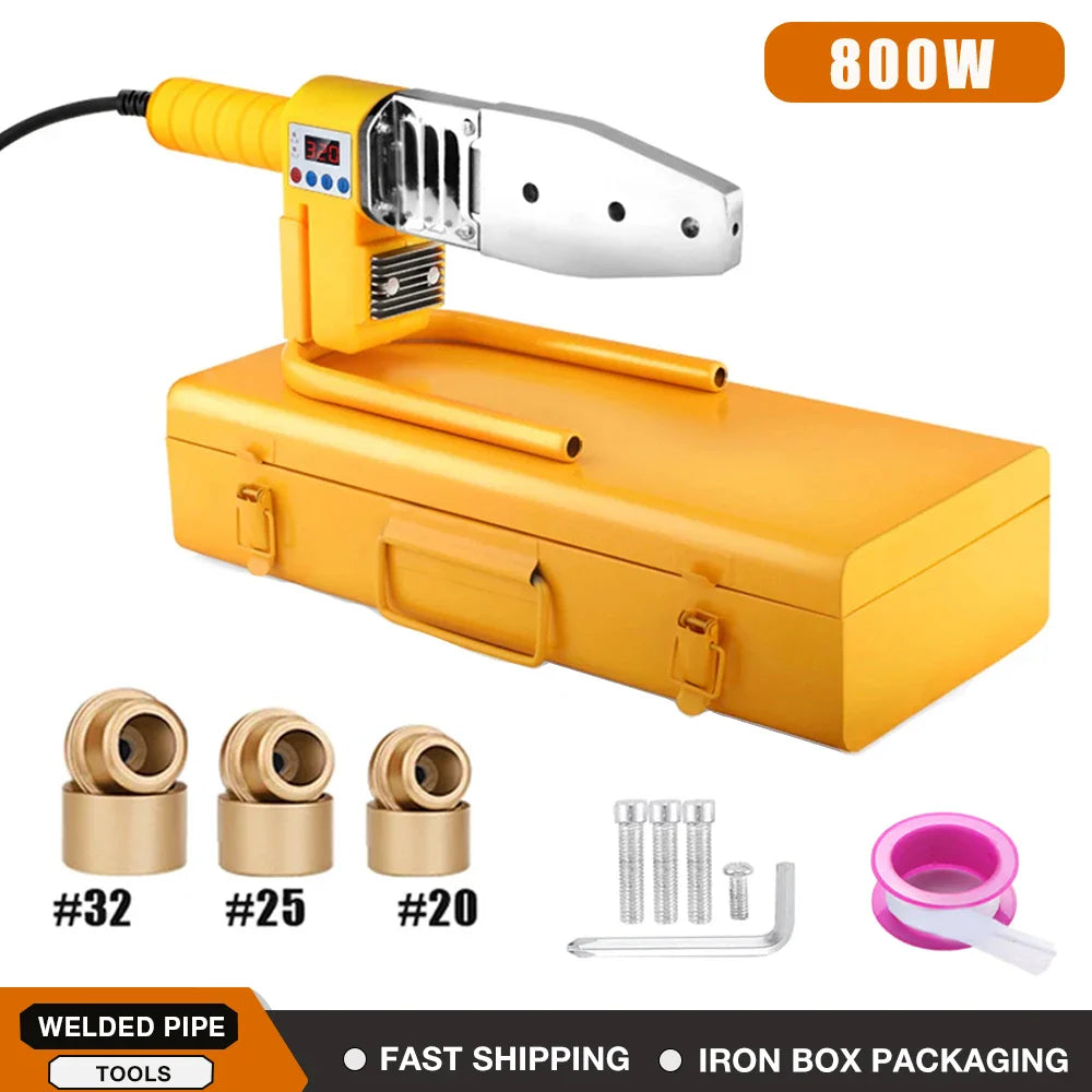 800/1000W Pipe Welding Machine – 220V PB/PP/PE/PPR Plastic Pipe Welding Tool for Home Plumbing