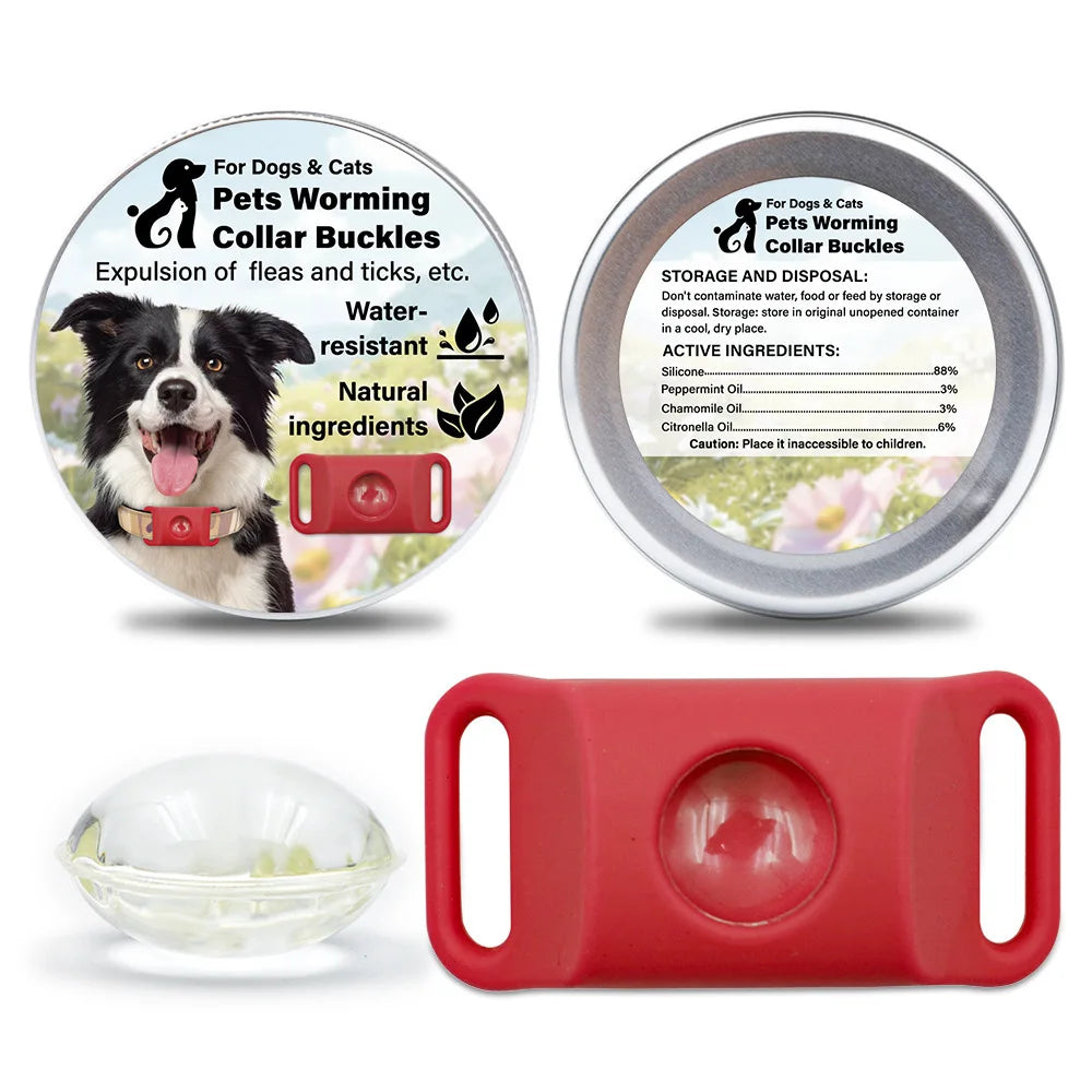 Natural Flea & Tick Repellent Pet Pendant Collar – One Size Fits All Anti-Flea Green Accessory for Dogs & Cats
