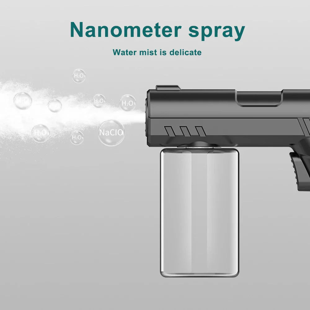 280ML Barber Nano Blue Light Sprayer — Wireless USB Electric Aftershave Steam Spray & Disinfection Gun Atomizer