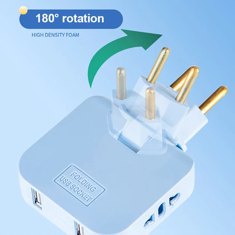 Portable Plug Adapter Power Plate | Multi-Wire 1 to 3 Conversion | 180° Rotation AC Adapter | 2~20PCS Extension Outlets