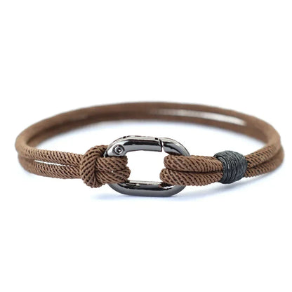 Noter Thin Thread Bracelet for Men – Handmade Braided String Charm, Outdoor Survival & Nautical Knot Pulsera