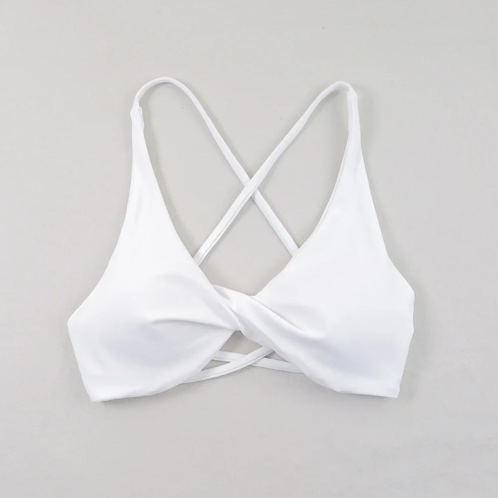 Sexy Slim Shoulder Strap Sports Bra – High Stretch Comfortable Breathable Yoga & Gym Workout Underwear with Detachable Straps