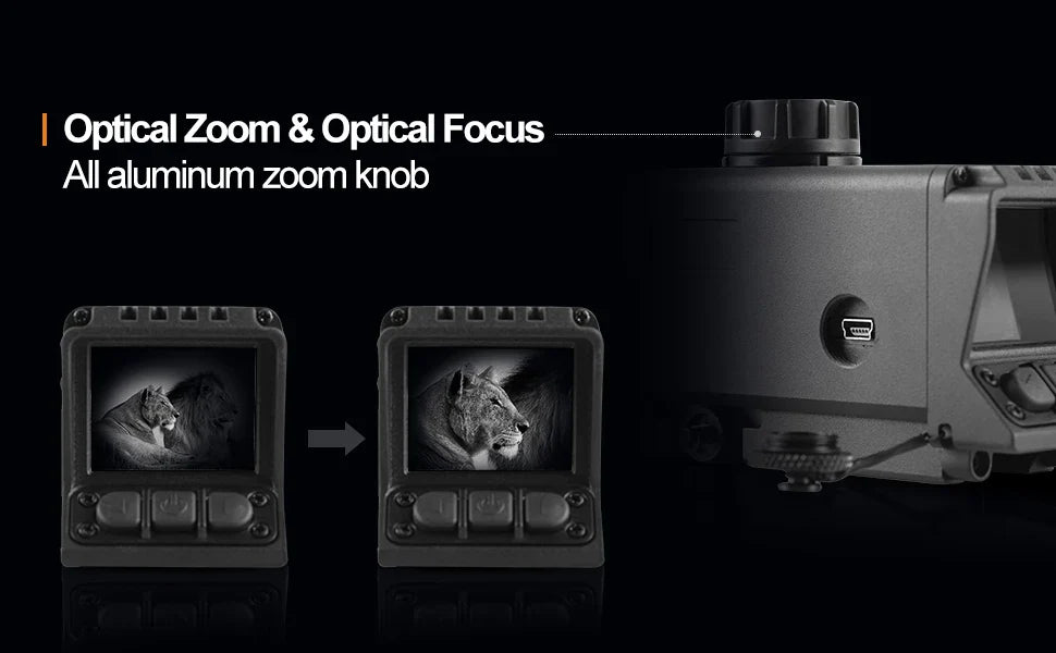 Night Vision Rifle Scope – IR850 Infrared Tactical Monocular with MOA Recording & Range Finder