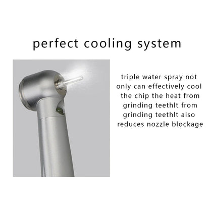 Dental LED High-Speed Handpiece – Air Turbine with Triple Water Spray & Ceramic Bearing (2/4 Hole)