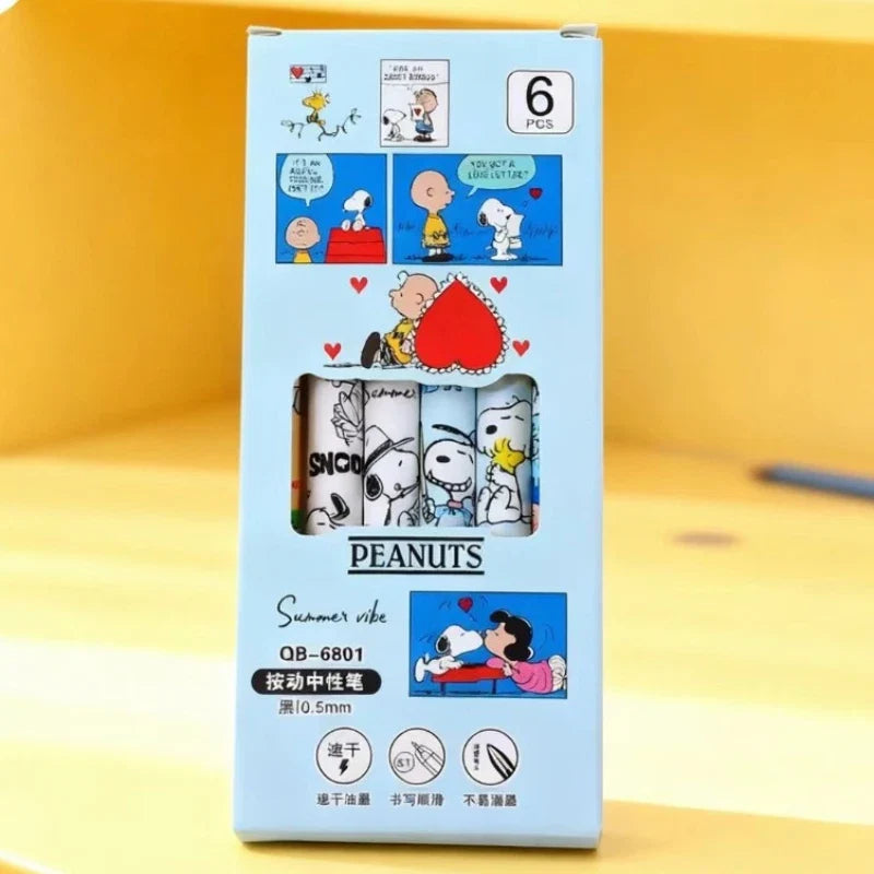Snoopy Woodstock Gel Pen - Cute Charlie Brown Cartoon Quick-Drying Pen for Students & Creative Writing