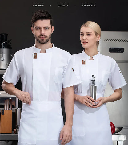 Unisex Chef Jacket – Summer Kitchen Shirt for Hotel, Restaurant, Bakery, Catering, and Cooking Uniforms