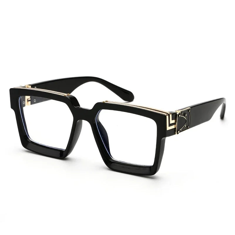 Luxury Designer Square Oversized Sunglasses — UV400 Fashion Thick Frame for Men & Women