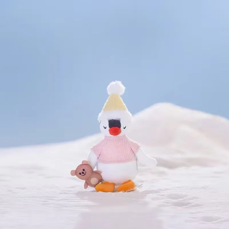 New Genuine Pingu Plush Doll – Winter-Themed Penguin Family Bag Hanging Decoration, Cute Plush Toy & Customized Gift