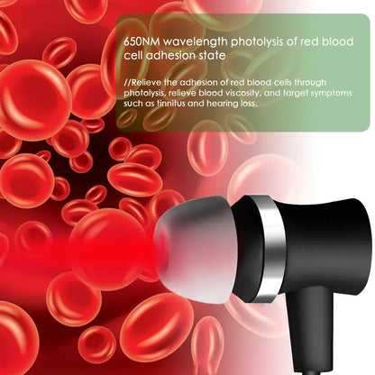 Laser Therapy LLLT for Ear Tinnitus – 650nm Red Light Hanging Neck Physiotherapy for Otitis Media, Rhinitis & Sinusitis