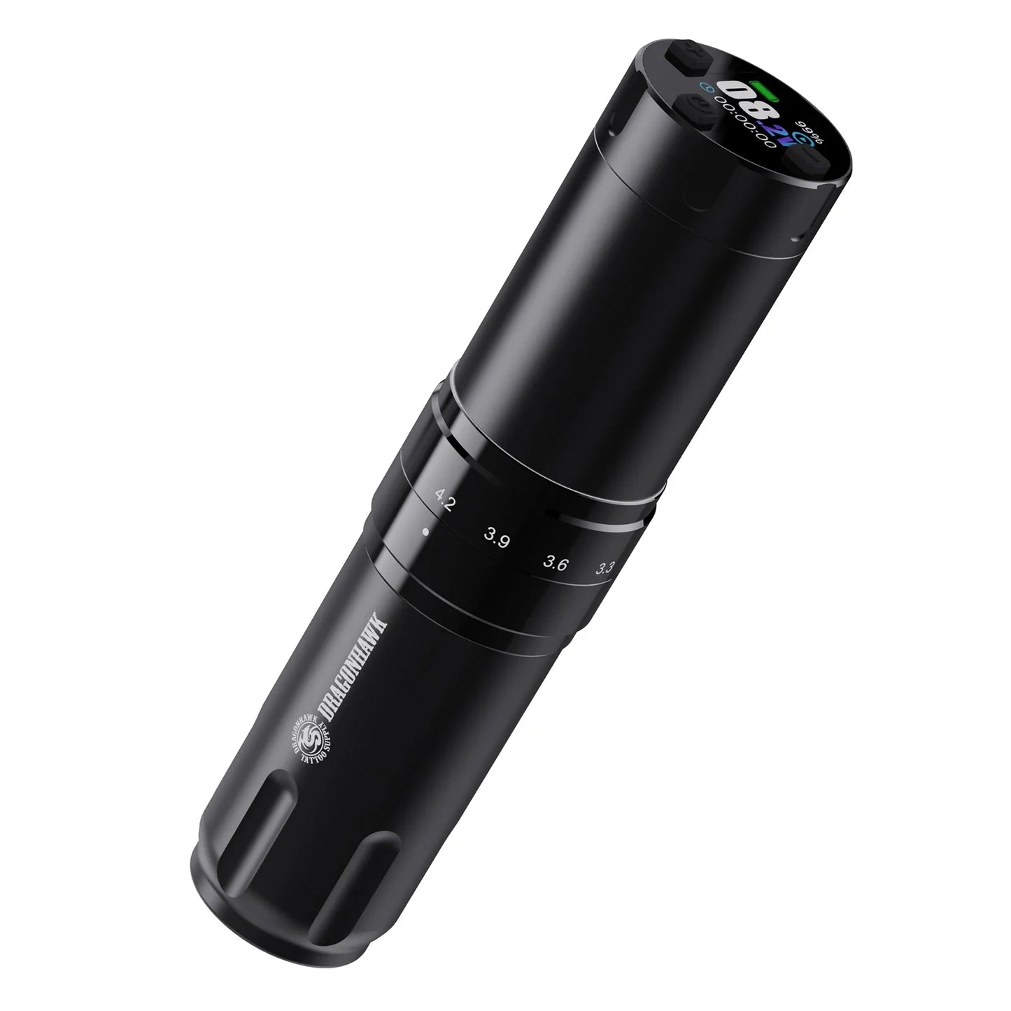 Dragonhawk Fold3 Tattoo Pen Machine - LED Digital Display Wireless 2200mAh Battery for Lining & Shading