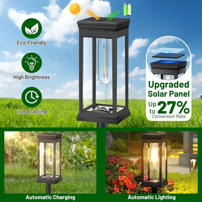 1/2/4-Pack Solar Path Lights – Waterproof Outdoor Garden Lighting for Patio, Walkways & Driveways, Warm White