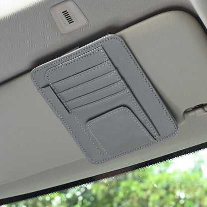 Car Visor Organizer – Multi-Pocket Pouch Bag for Cards, Glasses & Storage, Scratch-Resistant Auto Visor Holder for Car Interior