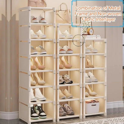 Stackable Shoes Rack Organizer – Multi-Layer Adjustable Shoe Cabinet for Space Saving Home Storage