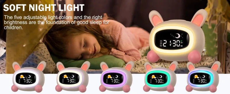 Kids Alarm Clock – OK to Wake Sleep Training Clock with Sound Machine, Birthday Gift for Boys & Girls
