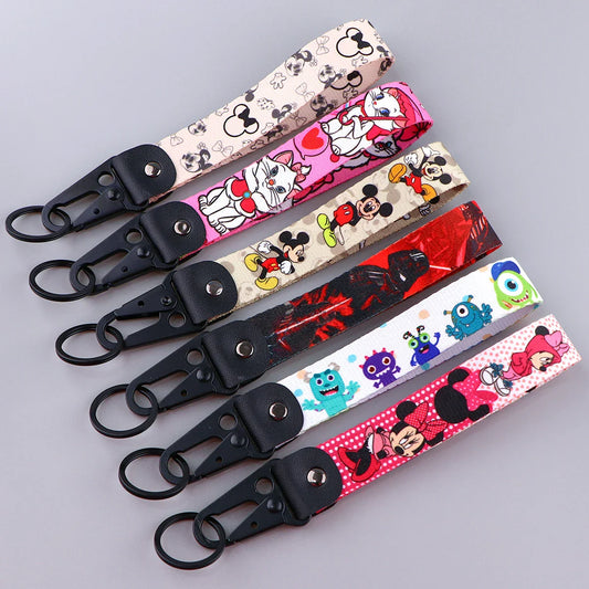 Mickey Mouse & Marie Cat Keychain – Eagle Beak Key Holder for Cars, Motorcycles & Backpacks