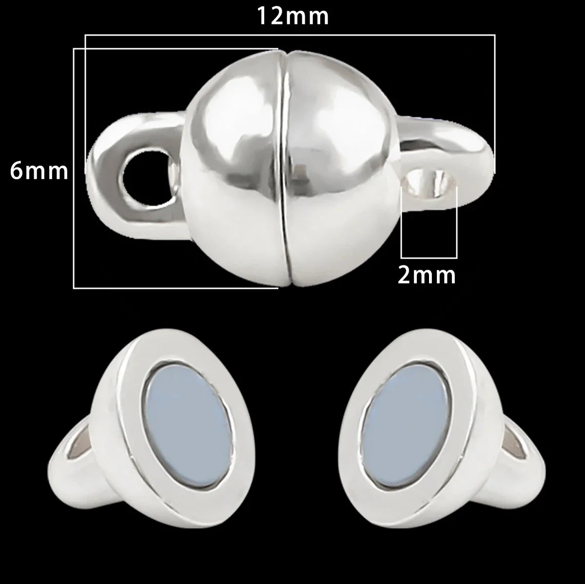 Magnetic Jewelry Clasps - Strong Buckle Connectors with Lobster Clasps for DIY Bracelets, Necklaces & Jewelry Making