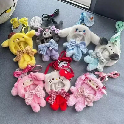 Sanrio Plush Doll Clothes — Kawaii Hello Kitty, Kuromi, Melody & Cinnamoroll Outfit for Labubu Plush Gift