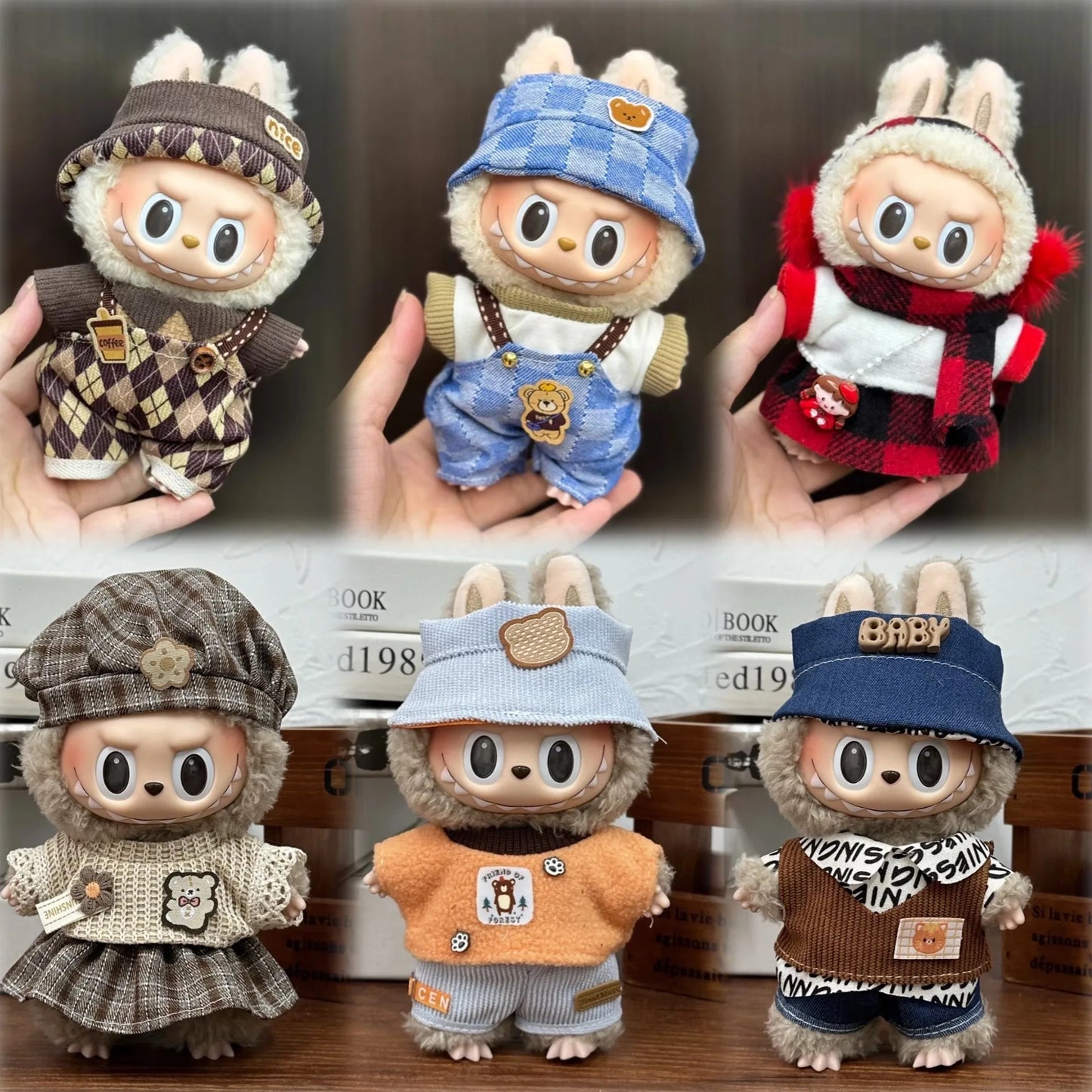 17cm Labubu V1–V2 Trendy Doll Clothes & Accessories – Idol Outfit for Kids Gift