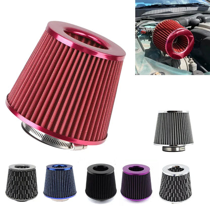 76MM 3-Inch Car Air Filter — High-Flow Mesh Cone Intake Kit, Engine Vent Protector, Universal Auto Replacement Accessory