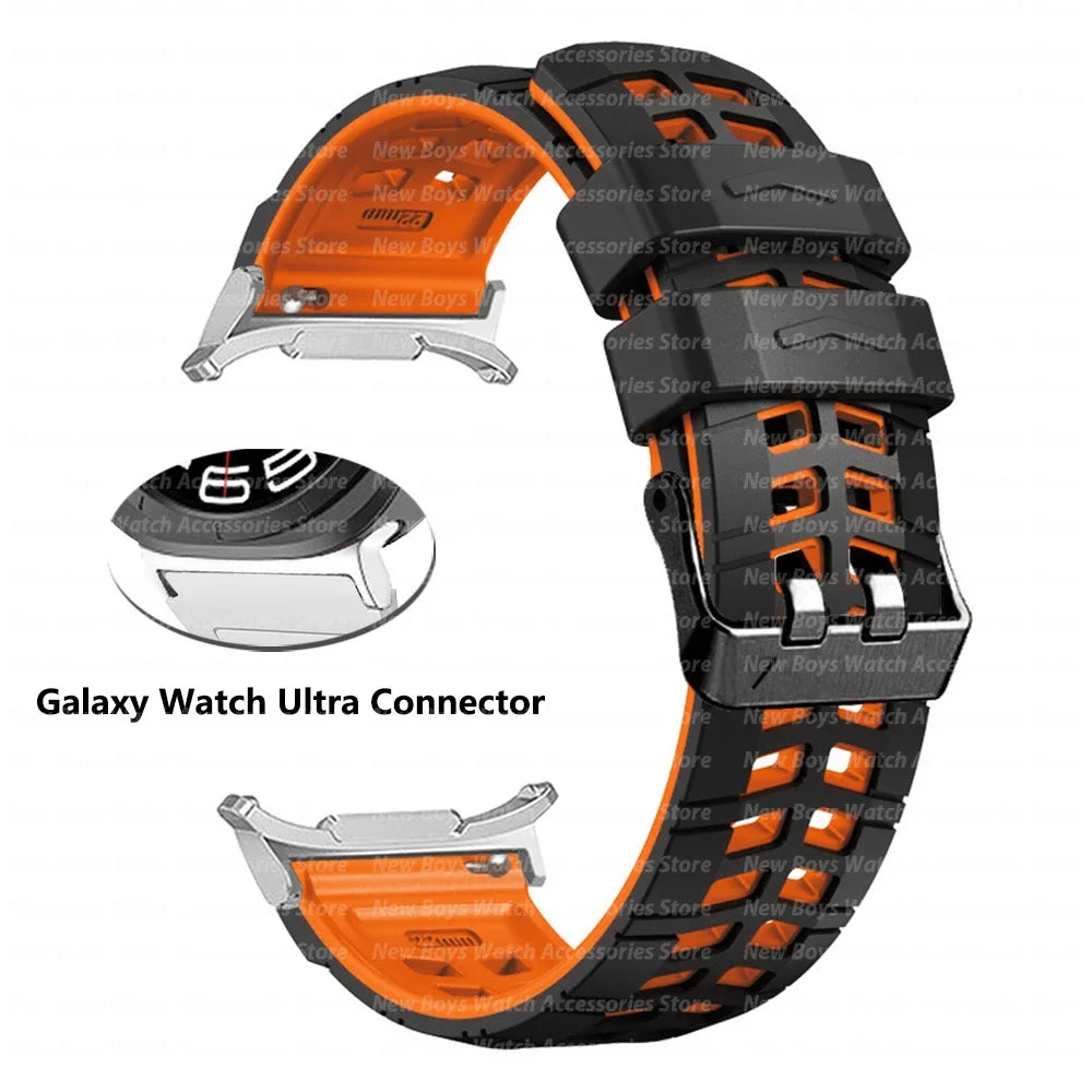 Silicone Sport Band for Samsung Galaxy Watch Ultra 47mm — No-Gap Quick Fit Curved Strap (2025 Ultra Model)