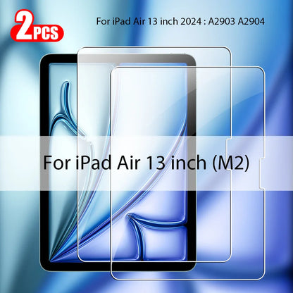 2Pcs Tempered Glass Screen Protector for iPad Pro, Air, Mini & 10th Gen – Compatible with iPad M4, M3, M2, A16 Accessories