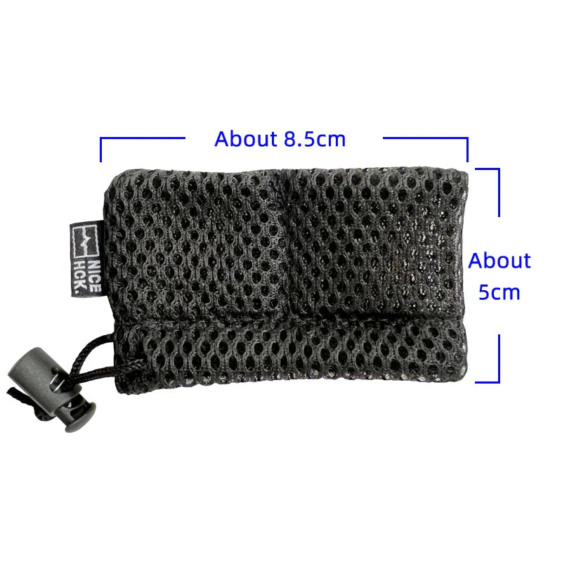 NiceHCK Black HIFI Earphone Mesh Carrying Bag – Earbud Protection Pouch, Rub Resistance, USB Cable Elastic Organizer