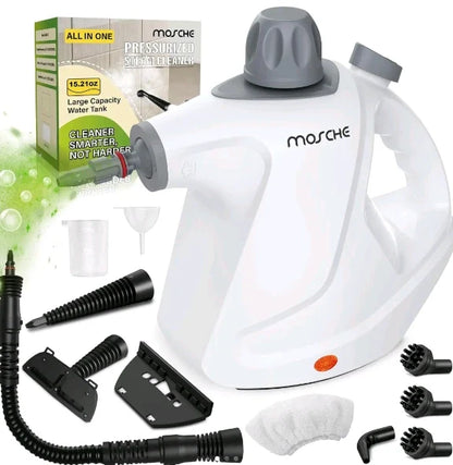 Pressurized Handheld Multi-Surface Steam Cleaner – 12-Piece Accessory Kit, Multi-Purpose Natural Steamer
