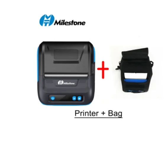 Milestone 80mm Portable Thermal Label Printer – Bluetooth Pocket Receipt Printer, 2-in-1 Mini Printer for Android & iOS Mobile Use