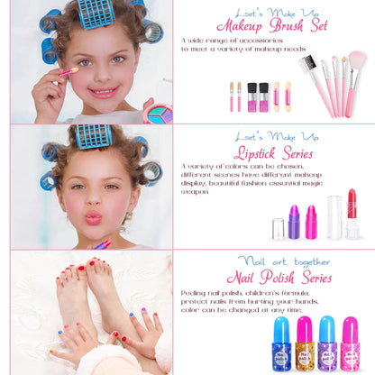 Kids Washable Makeup Kit for Girls – Real Makeup Set for Toddlers & Children, Fun Toy for Little Girls