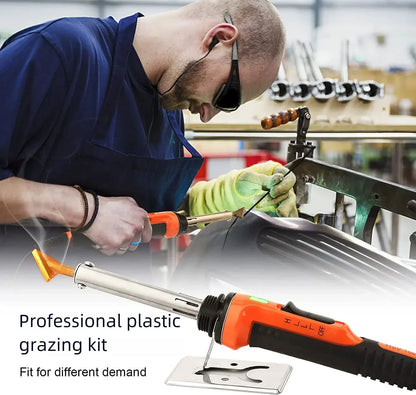100W Plastic Welding Machine Kit | Automotive Bumper Crack Repair Gun with Iron | Hot Stapler Soldering Iron Garage Tool
