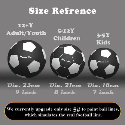 Silent Foam Soccer Ball – Size 3, 5 & 7, Mute Indoor Airless Football for Kids & Adults Fun Sports