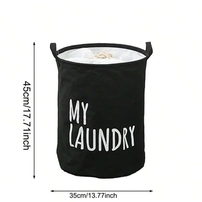 Cotton & Linen Foldable Laundry Basket — Waterproof Household Storage for Clothes, Toys, and Laundry Supplies