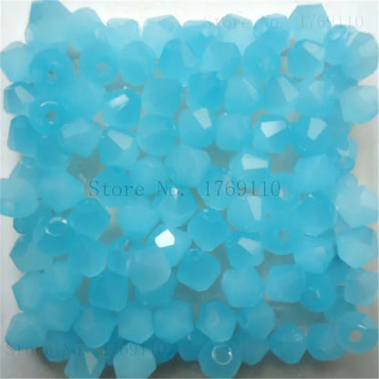 Isywaka 3–8mm Austria Crystal Bicone Glass Beads – Colorful Faceted Loose Spacer Beads for DIY Jewelry Making, Bracelet & Charm Craft Supplies