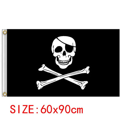 One Piece Pirate Skull Flag – Luffy Straw Hat Pirates Wall Decor & Banner for Kids' Bedroom, Gift