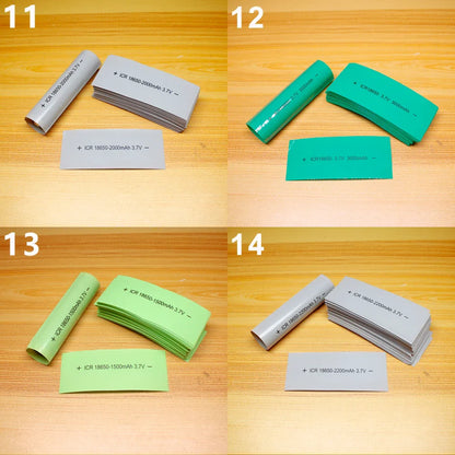 100pcs 18650 Lithium Battery Heat Shrink Wrap PVC Sleeves – Insulation Packaging Film for Battery Protection