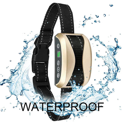 Rechargeable Anti-Bark Dog Training Collar Automatic Bark Control Device for Dog Behavior Training Adjustable No-Bark Collar Waterproof Pet Accessory
